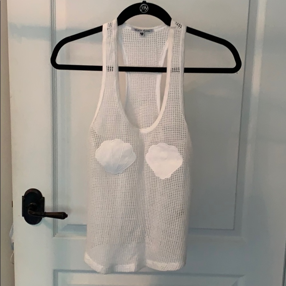 WILDFOX SWIM MESH MERMAID SHELL TANK
